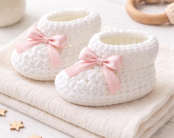 Easy Crochet Baby Booties | Newborn Shoes (PDF Pattern)