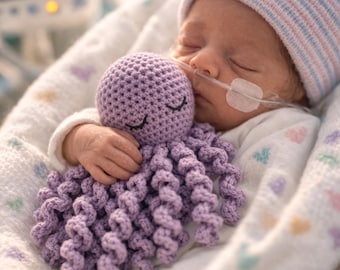 Beginner Friendly Crochet NICU Octopus Pattern PDF, Amigurumi Baby Toy, Preemie Comfort