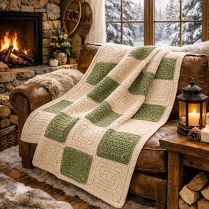 Granny Square Cozy Blanket- Home Decor/ Baby Blanket - PDF