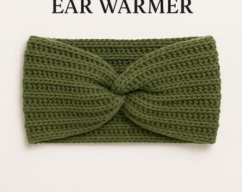 Twisted Ribbed Ear Warmer Instant Download Pattern-Easy Crochet