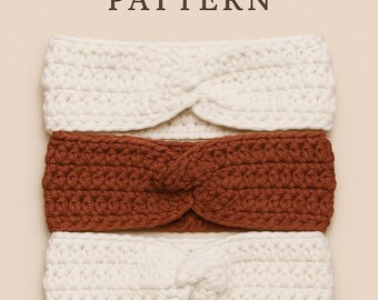 Puff Stitch Ear Warmer Crochet Pattern | Twist & Flat Options | Beginner Headband Pattern