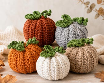 Easy Fall Ribbed Crochet Pumpkin Pattern, Beginner Autumn Decor (PDF Pattern)