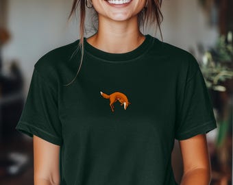 Fox T-Shirt: Women's Nature Lover Tee - Eco-Friendly Cotton Shirt