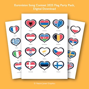 Eurovision Song Contest 2025 Flag Party Pack, Digital Download