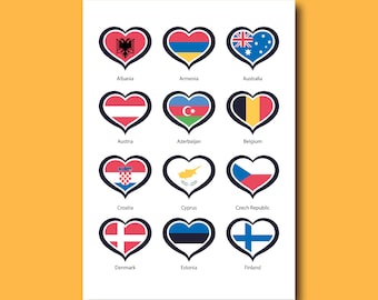 Eurovision Song Contest 2024 Flag Party Pack, Digital Download