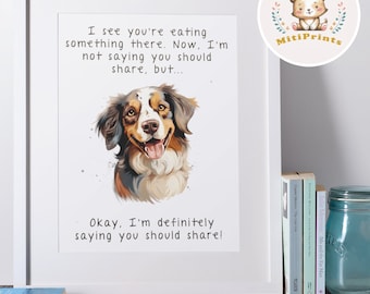 Lustiger Hund, süße Hundekunst, lustige Wandkunst, süßer Hund, Tierdruck, Digitaldruck, Sofort Download