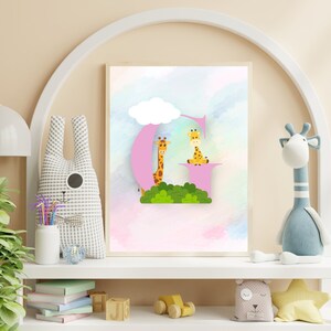 Baby Name - Initial Wall Art - Alphabet - Birthday Baby Shower Christening, Nursery, Bedroom  For Him, Her, Boys, Girls, Son, Daughter