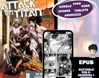 Attack on Titan Digital Manga EPUB | Complete Series 34 Volumes Instant Download Kindle Kobo