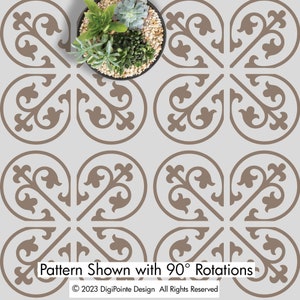 Tile Stencil, Wall Stencil, Patio Stencil, Concrete Stencil, Floor Painting, TILE 41Q Quarter Tile Stencil