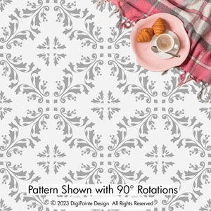 Tile Stencil, Wall Stencil, Patio Stencil, Concrete Stencil, Floor Painting,  TILE 59Q Quarter Tile Stencil
