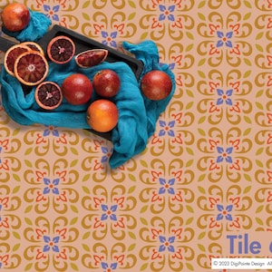 Tile Stencil, Wall Stencil, Patio Stencil, Concrete Stencil, Floor Painting, TILE 66