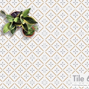 Tile Stencil, Wall Stencil, Patio Stencil, Concrete Stencil, Floor Painting, TILE 63