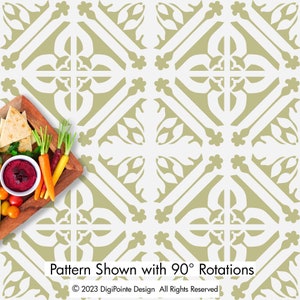 Tile Stencil, Wall Stencil, Patio Stencil, Concrete Stencil, Floor Painting, TILE 26Q Quarter Tile Stencil