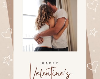 Printable Valentine's Day Card: Love Couple Design (Digital Download)
