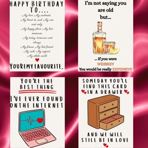 Funny Birthday Card for Him or Her – Romantic Anniversary Card – Naughty Love Card – Husband Wife Boyfriend Girlfriend – USA Seller