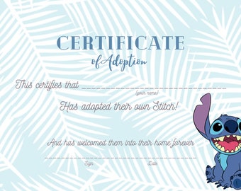 Stitch adoption cards