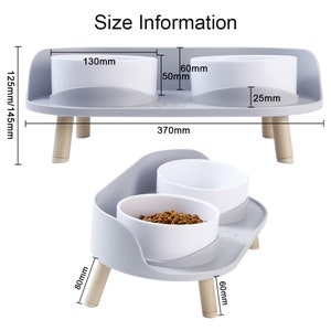 Double Pet Bowl Set For Dogs and Cats. Perfect for their food and water without making a mess. Very easy to use and aesthetic image 4