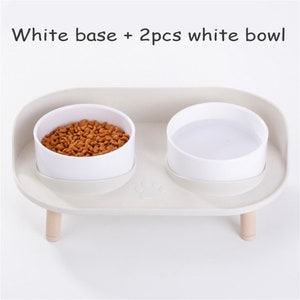 Double Pet Bowl Set For Dogs and Cats. Perfect for their food and water without making a mess. Very easy to use and aesthetic image 5