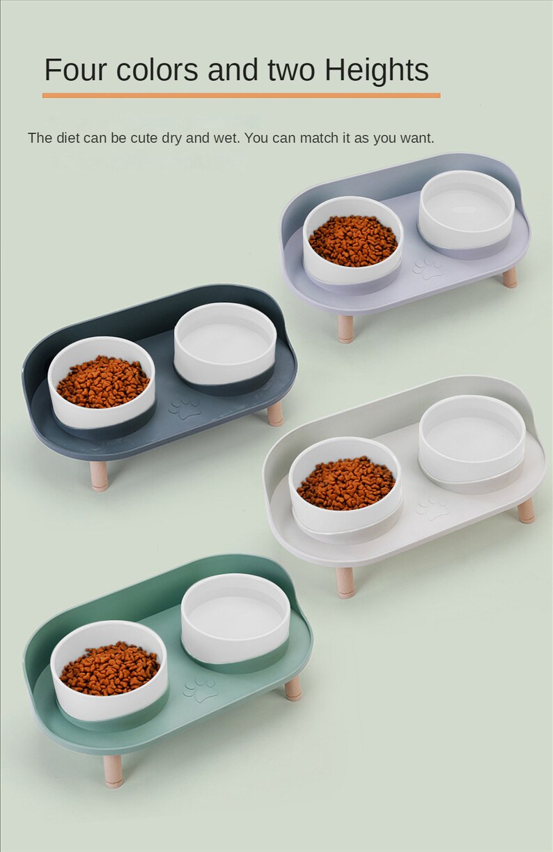 Double Pet Bowl Set For Dogs and Cats. Perfect for their food and water without making a mess. Very easy to use and aesthetic image 10