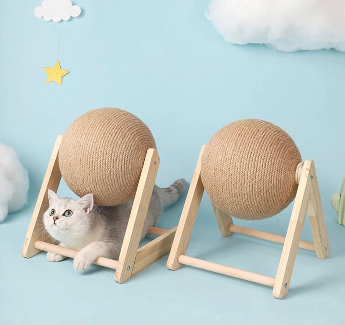 Cat scratcher sale with ball