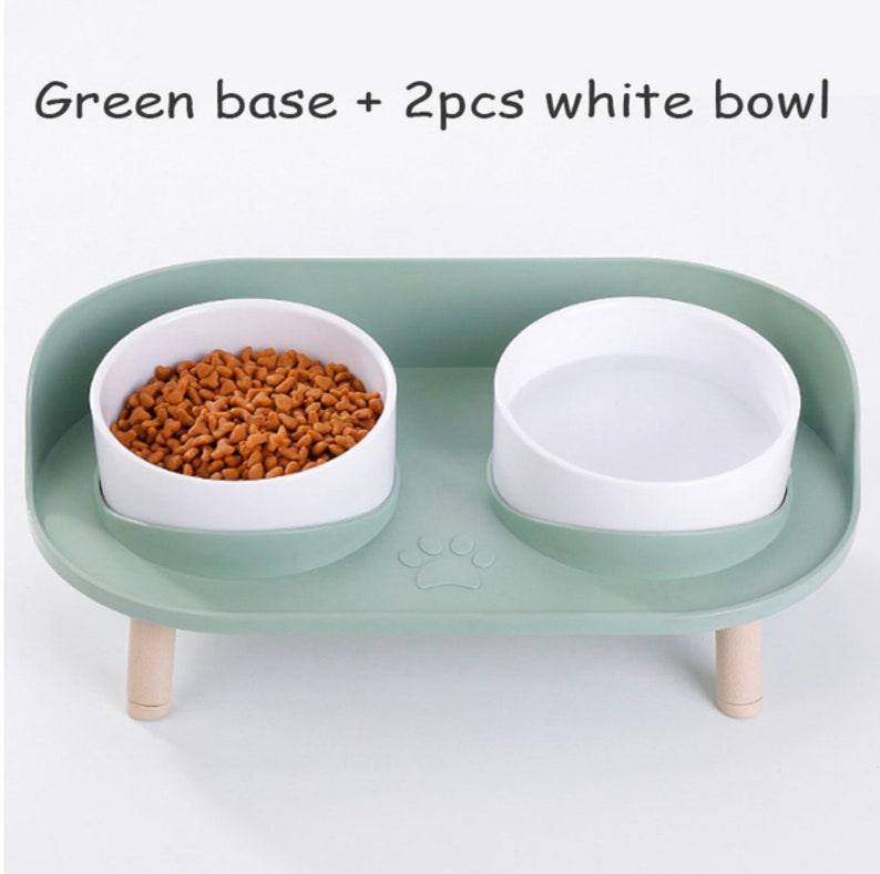 Double Pet Bowl Set For Dogs and Cats. Perfect for their food and water without making a mess. Very easy to use and aesthetic image 6