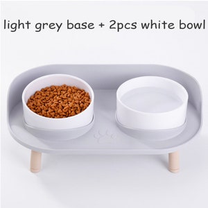 Double Pet Bowl Set For Dogs and Cats. Perfect for their food and water without making a mess. Very easy to use and aesthetic image 9