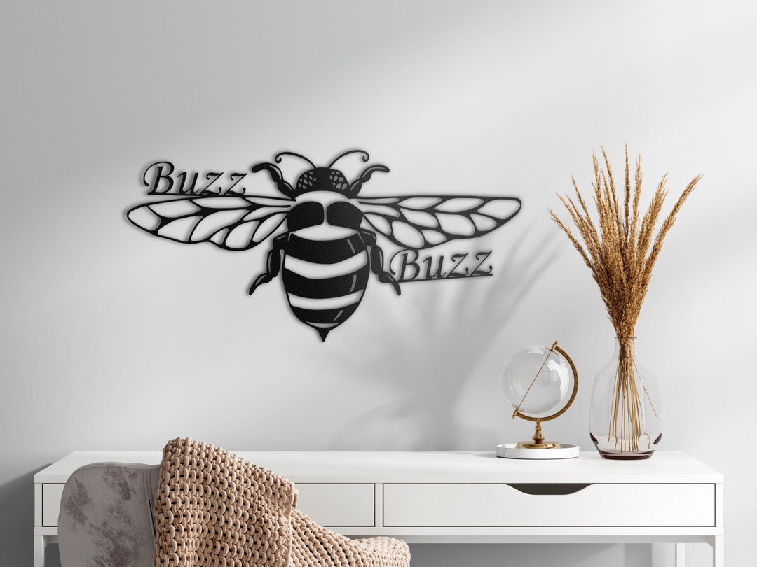 Metal Wall Decor, Bee Metal Wall Art, Metal Home Accessories, Bee Art