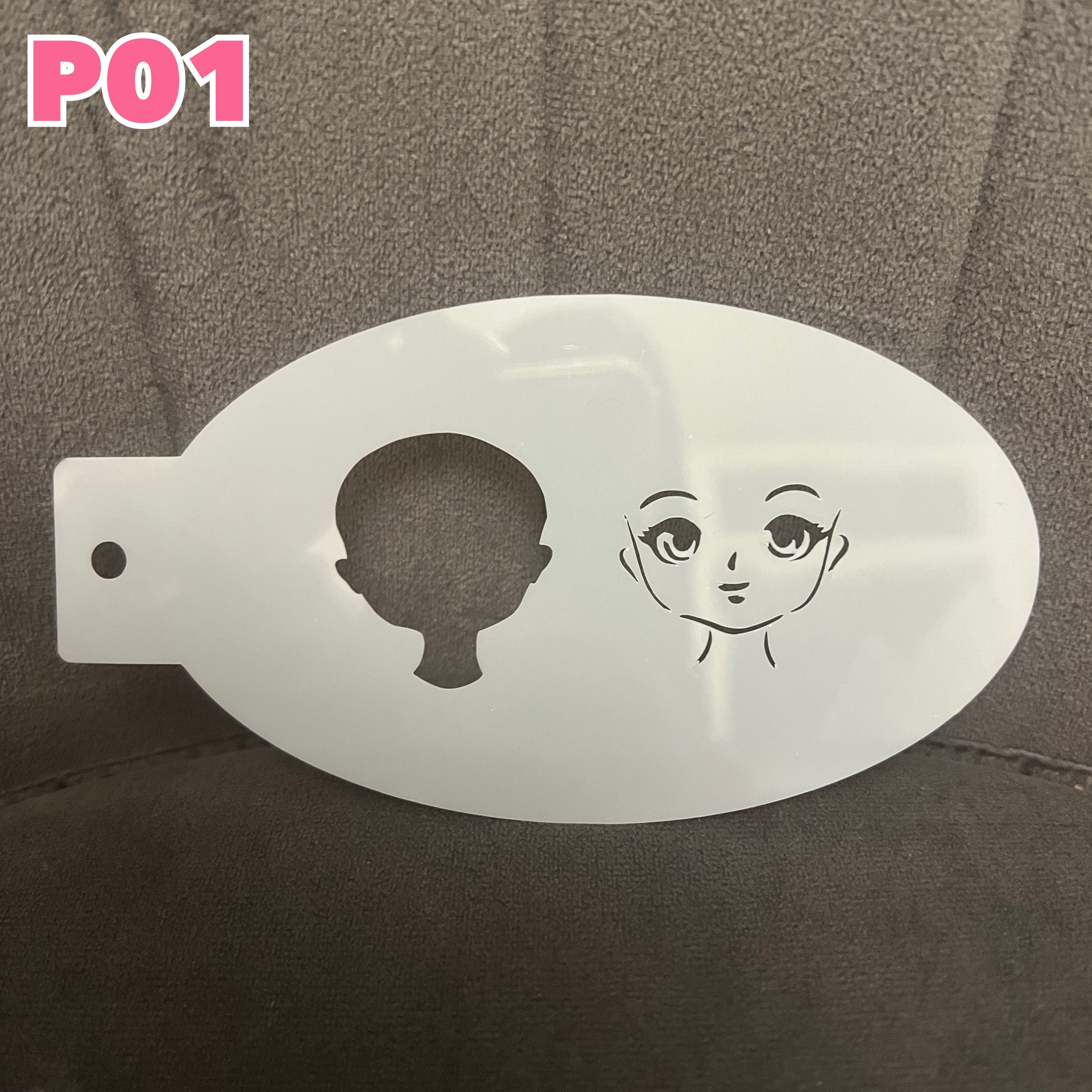 Princess stencil for face painting.