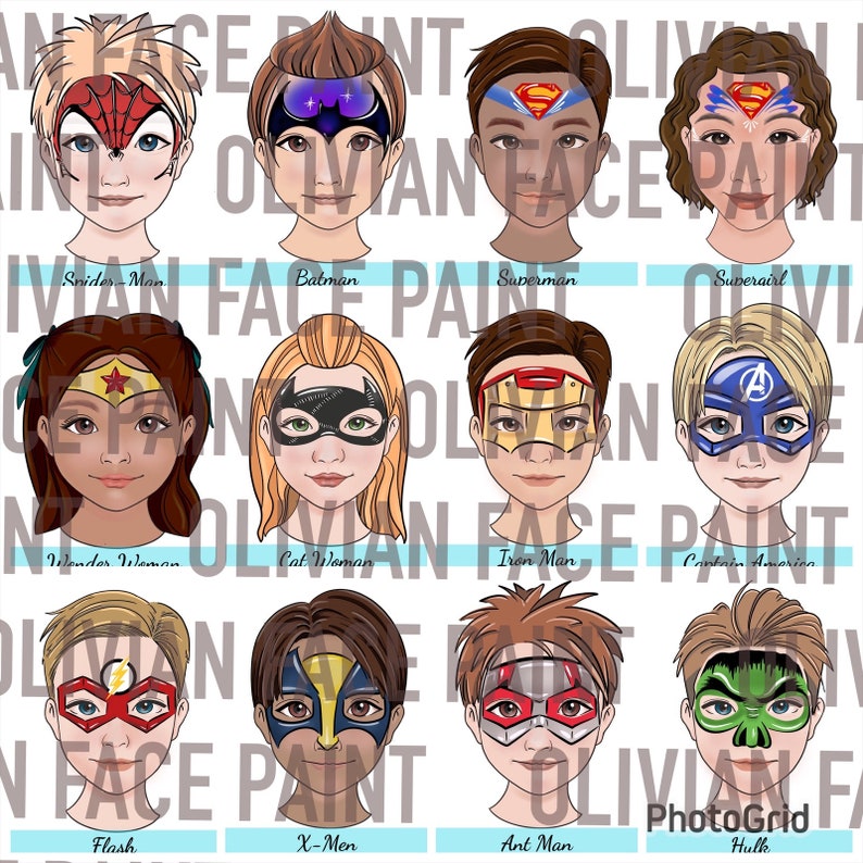 Face Paint Menu Board Face Paint Word Board Face Paint Etsy