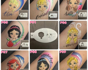 Face Painting Stencils | Face Paint Stencils | Princess Stencils | two step stencil