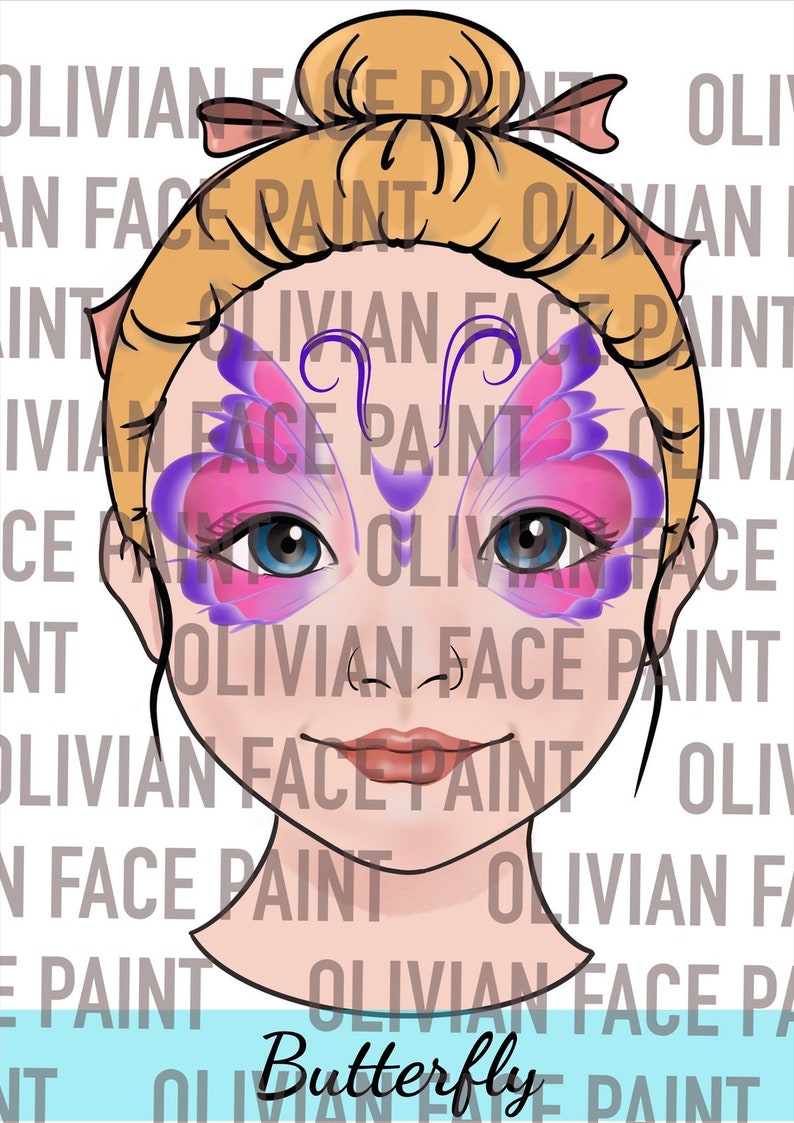 Face Paint Menu Board, Face Paint Word Board, Face Paint Common Design Board, Face Paint Popular Design, Digital Print image 6