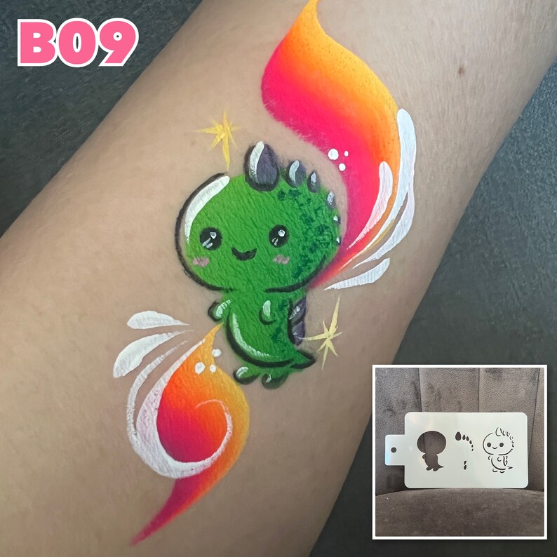 ONE Face Painting Stencils Face Paint Stencils Animal Etsy