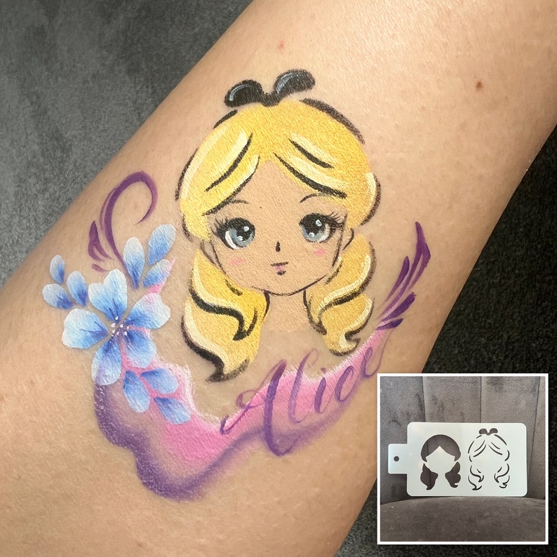 Face Painting Stencils Face Paint Stencils Princess Etsy