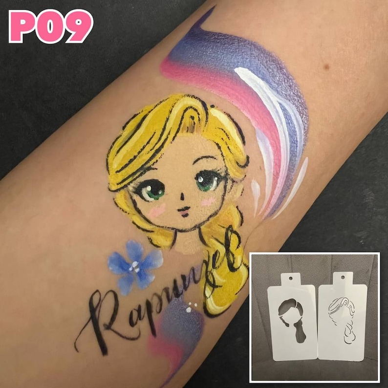 ONE Face Painting Stencil Face Paint Stencils Princess Etsy UK