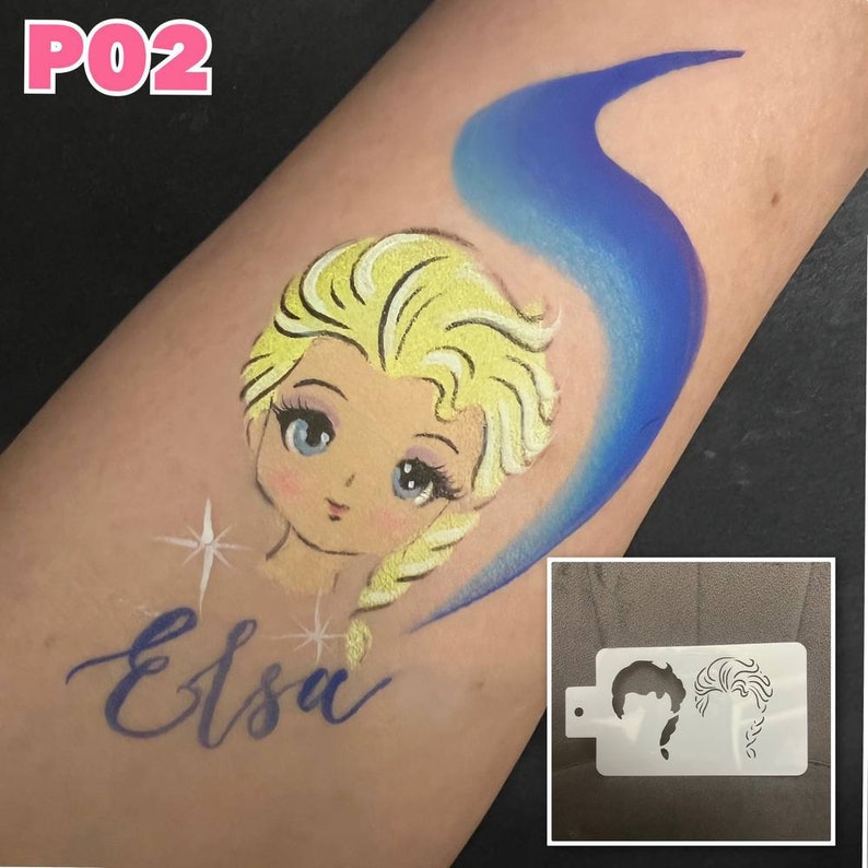ONE Face Painting Stencil Face Paint Stencils Princess Etsy UK