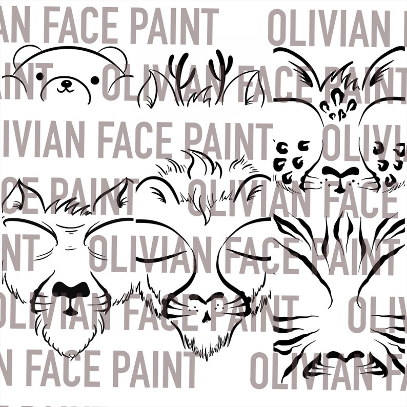 Face Paint Menu Board, Face Paint Word Board, Face Paint Safari Animal ...