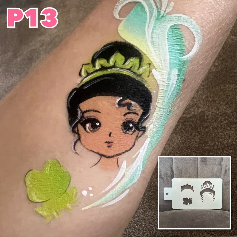 ONE Face Painting Stencil Face Paint Stencils Princess Stencils two step stencil P13