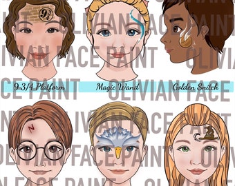 Face Paint Menu Board, Face Paint Word Board, Face Paint Design Board, Face Paint themed Design, movie themed Digital Print