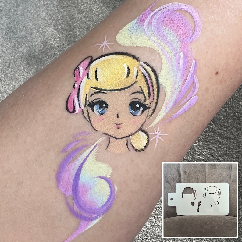 Face Painting Stencils Face Paint Stencils Princess Etsy