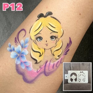 ONE Face Painting Stencil Face Paint Stencils Princess Stencils two step stencil P12