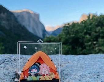Porte-clés Yuru Camp avec bracelet