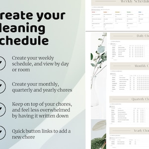 Cleaning Dashboard Notion Template Digital Download Editable Dashboard ...