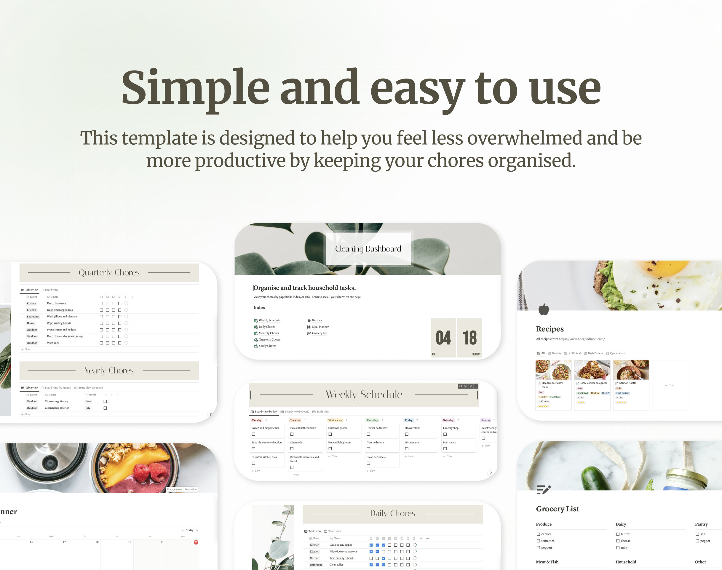 Cleaning Dashboard Notion Template Digital Download - Etsy UK