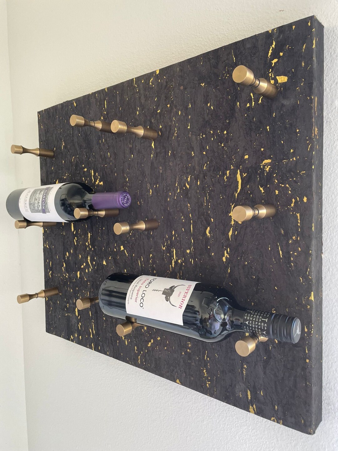 Modern Wall Mounted Wine Rack Horizontal Layout for up to 36 Bottles Etsy
