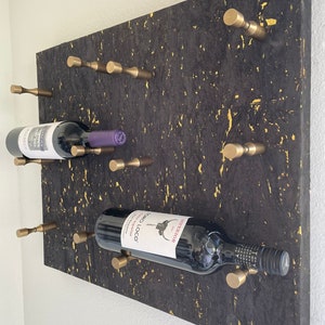 Modern Wall Mounted Wine Rack - Horizontal Layout for up to 36 Bottles