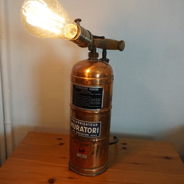 Steampunk Upcycled Lamp from France