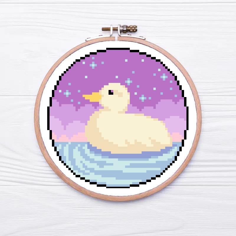 Duck in the water - Cross Stitch Pattern - PDF Download - Digital Download -