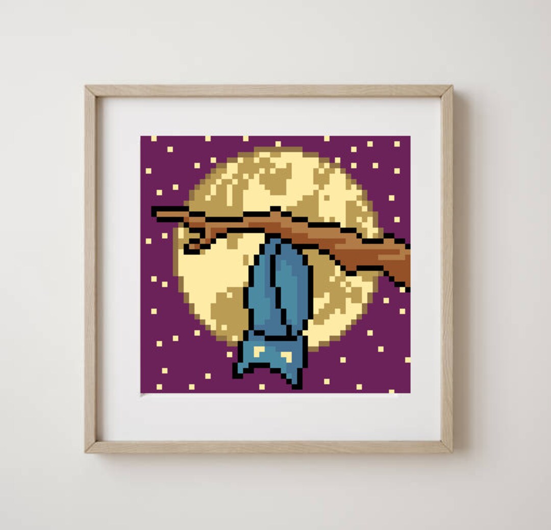 Bat - Halloween - Cross Stitch Pattern - PDF Download - Digital ...