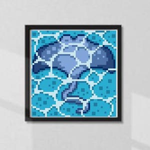 Stingray Underwater - Cross Stitch Pattern - PDF Download - Digital Download -