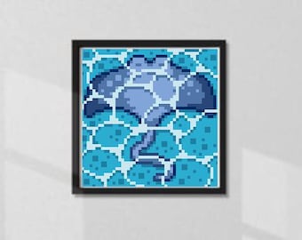 Stingray Underwater - Cross Stitch Pattern - PDF Download - Digital Download -